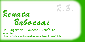 renata babocsai business card